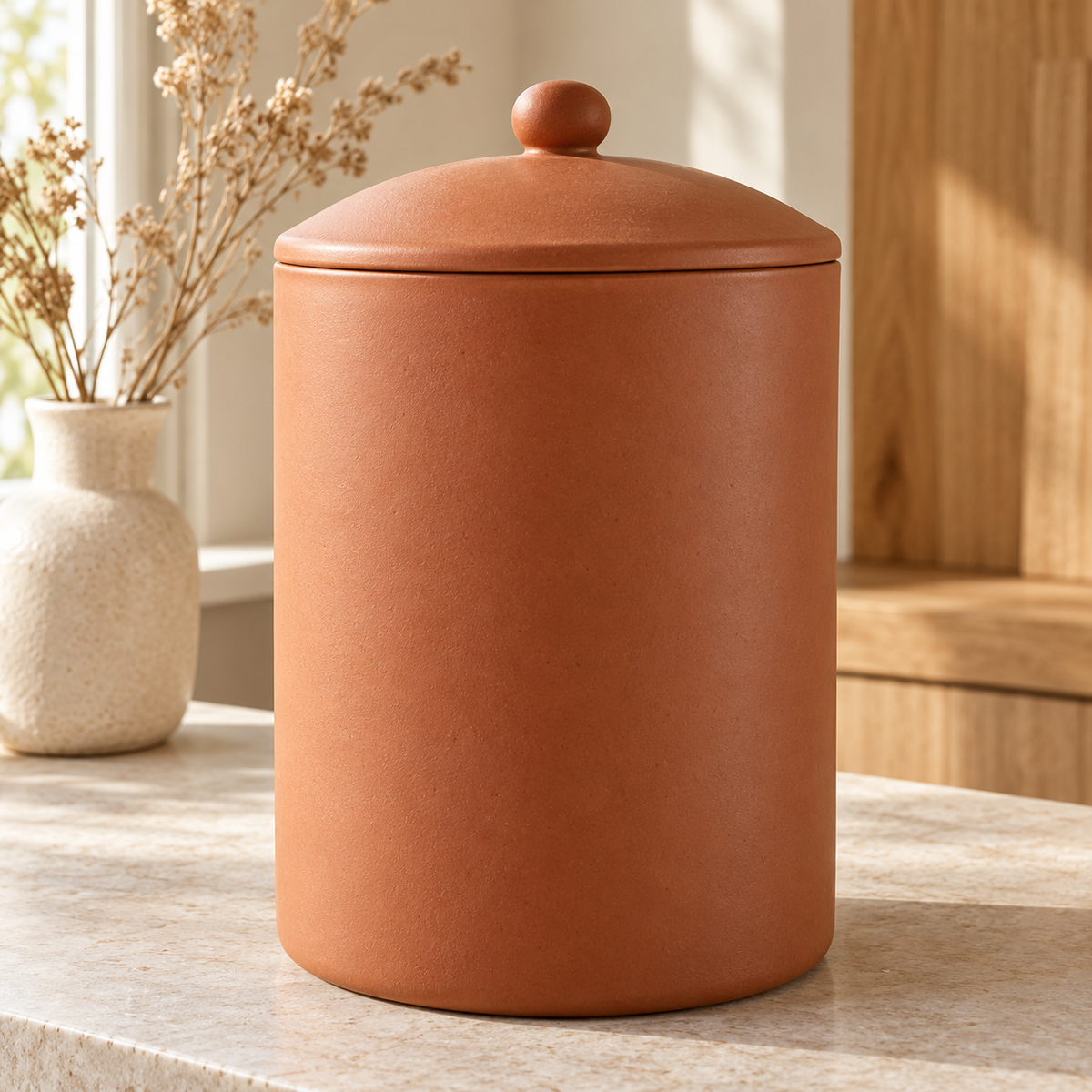 Clay Tall Pet Food Canister — AI-generated concept visualization